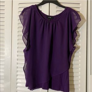 AGB Purple Flowy Blouse Like New